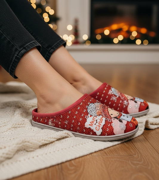 PANTOFOLE NATALE BAMBOLINA