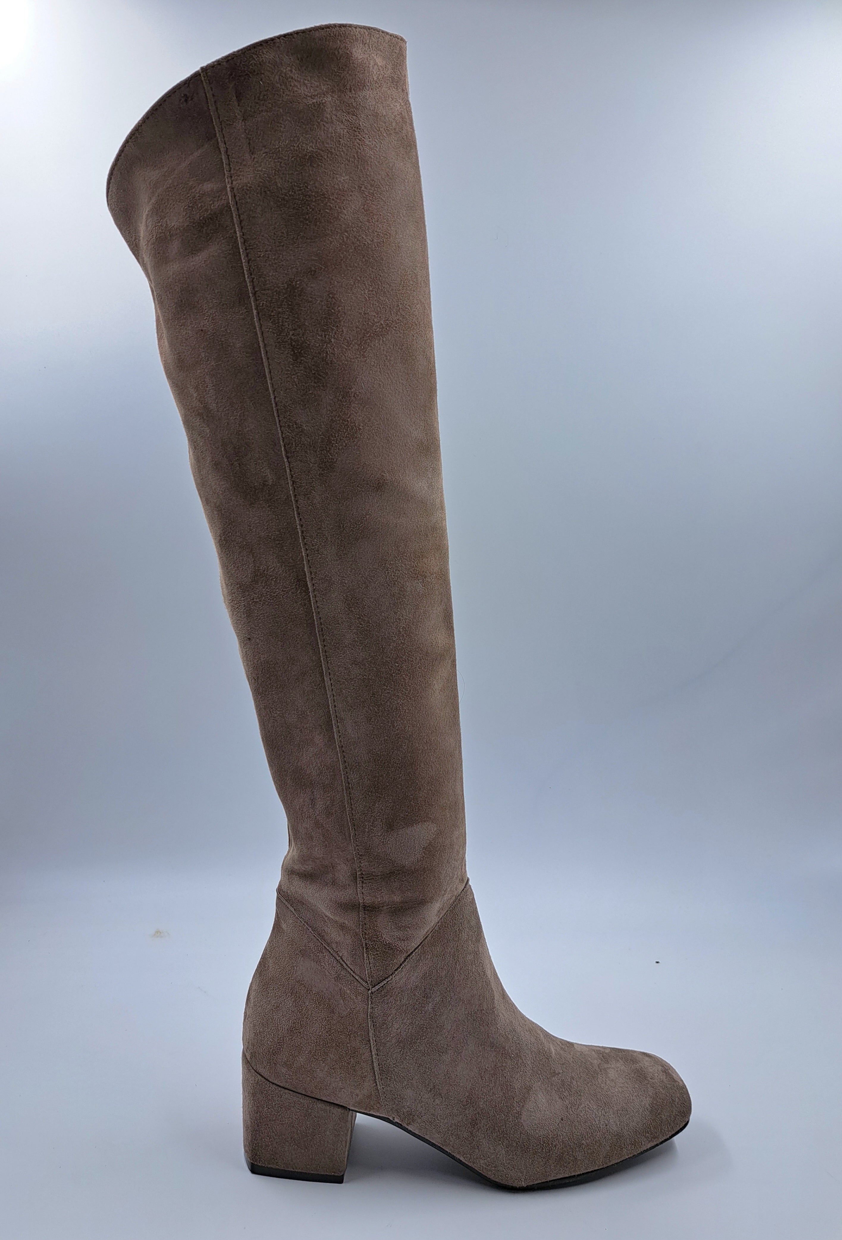 STIVALI IN CAMOSCIO GAMBALE ALTO TAUPE CITRO CALZATURE