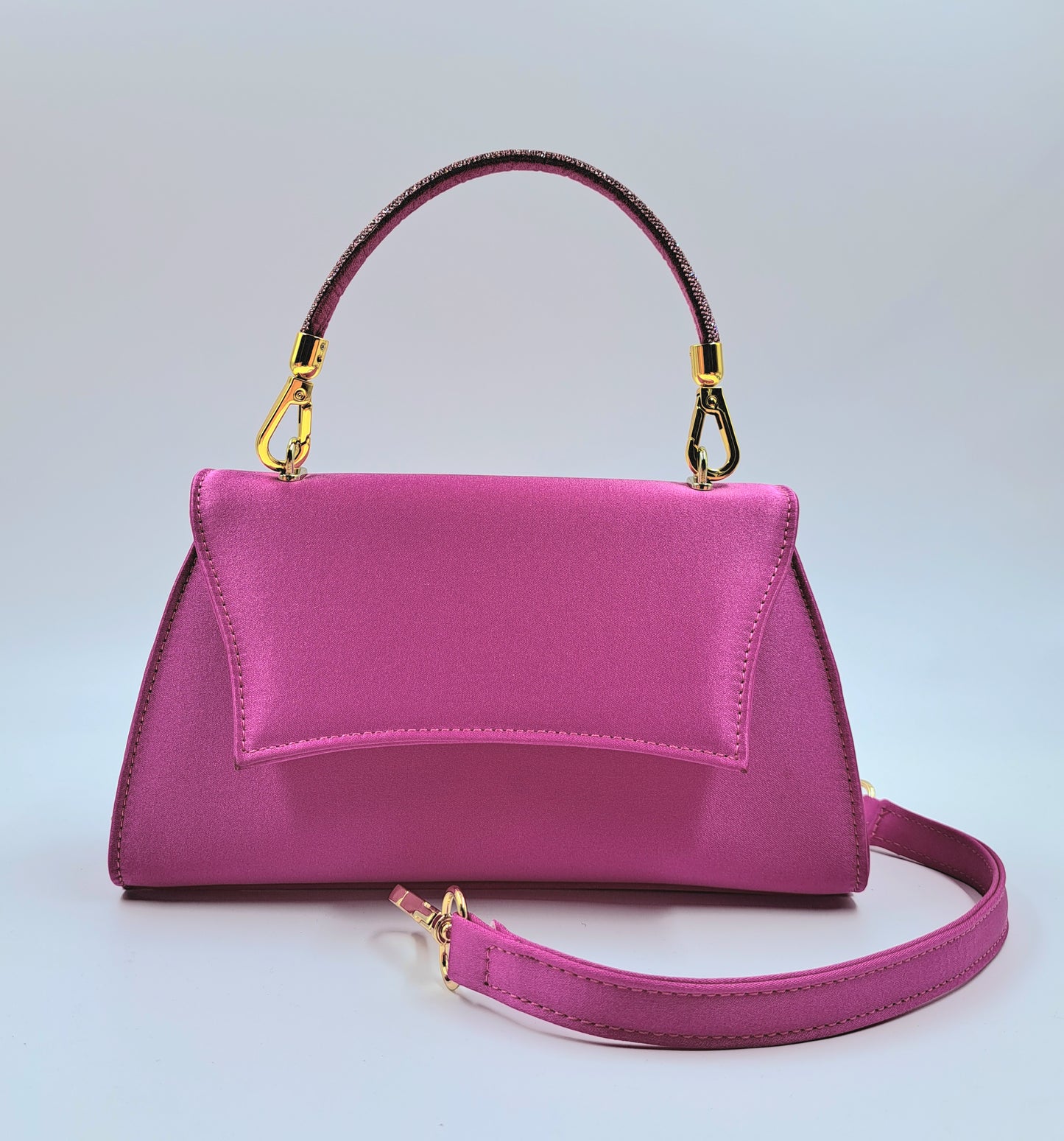 POCHETTE IN RASO FUXIA