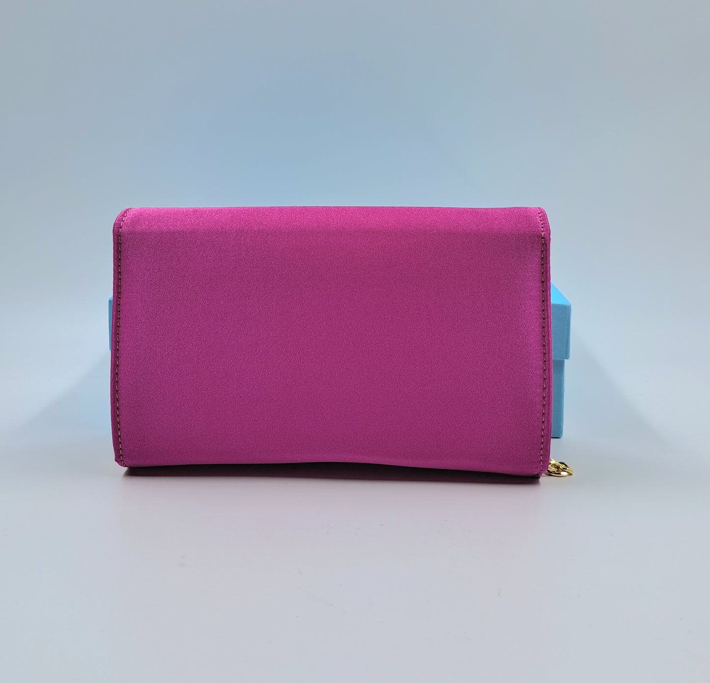 POCHETTE RASO FUXIA APPLICAZIONE STRASS