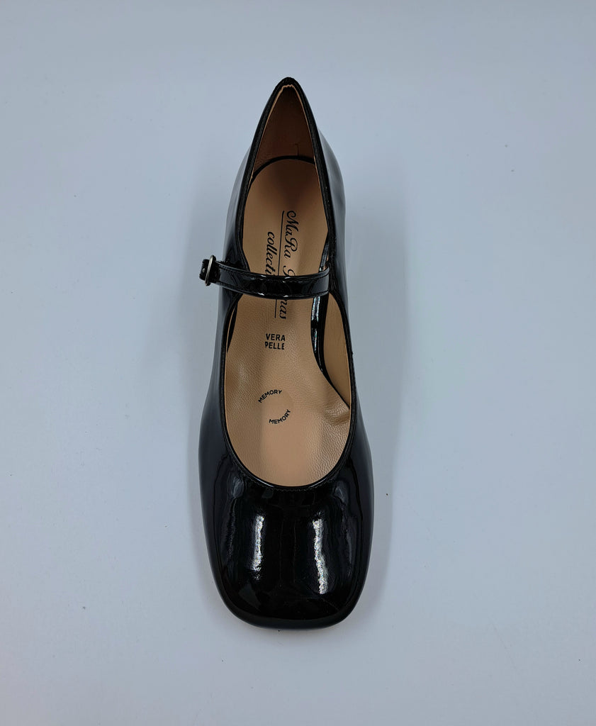 BALLERINE VERNICE NERA CITRO CALZATURE