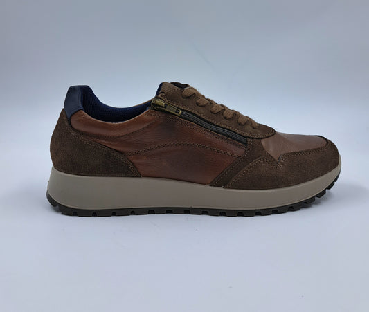 SNEAKERS PELLE NATURALE MARRONE