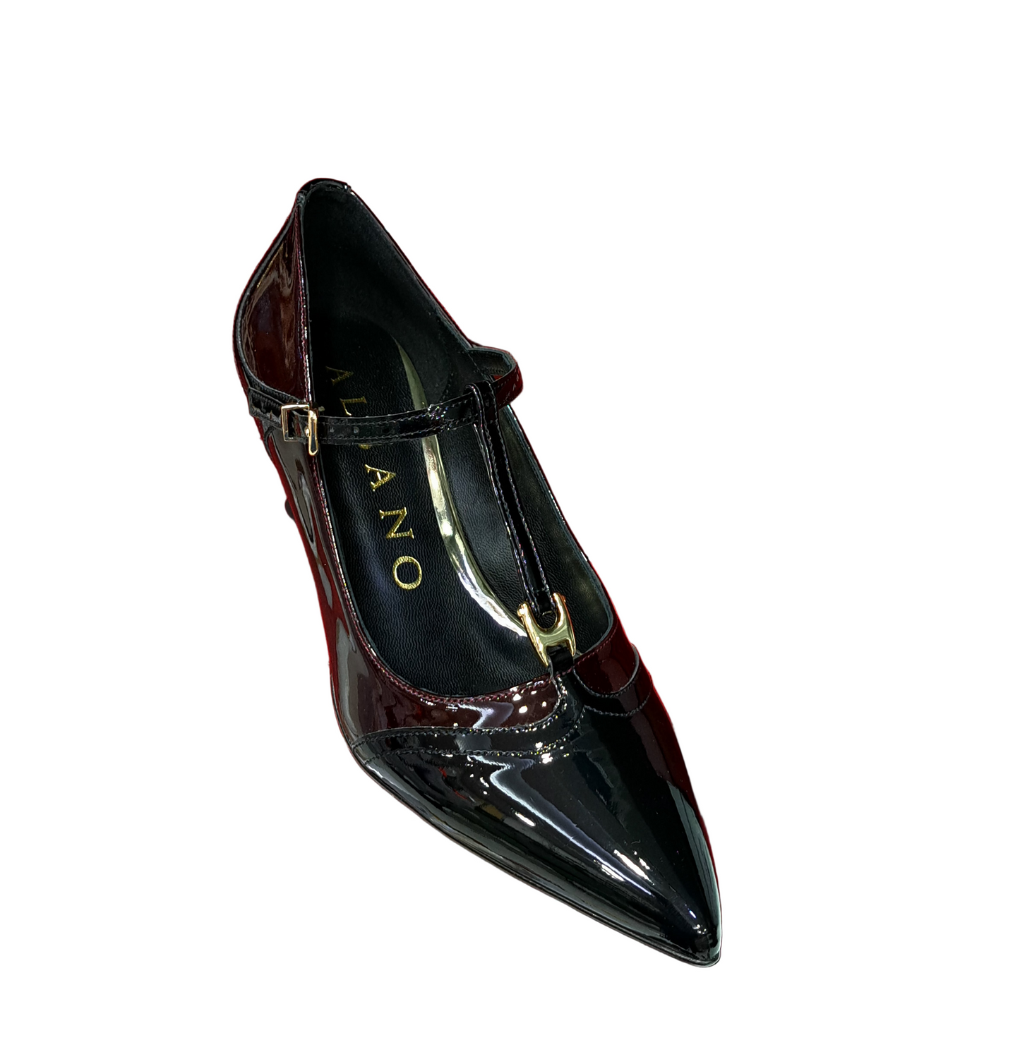 DECOLLETE VERNICE ALBANO BORDEAUX NERO