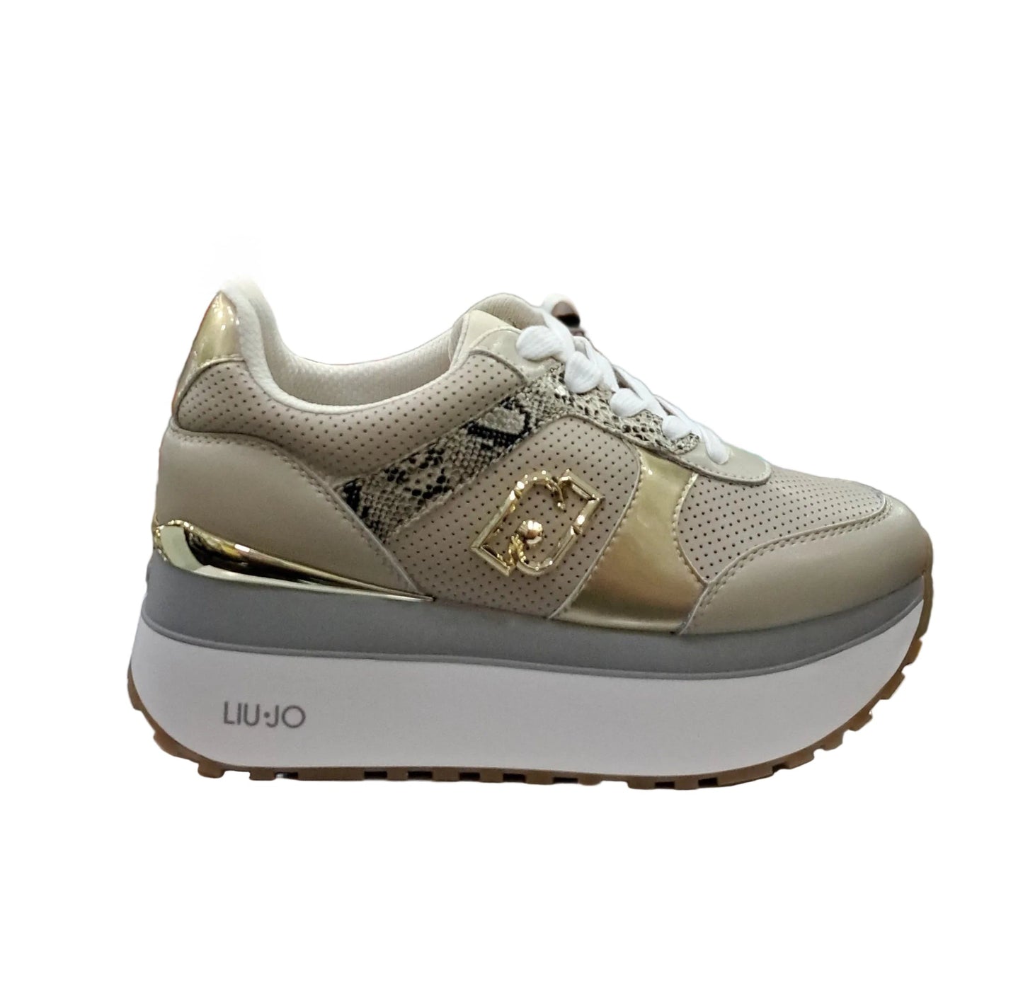 SNEAKERS PELLE DETTAGLIO PITON LIU JO NUDE