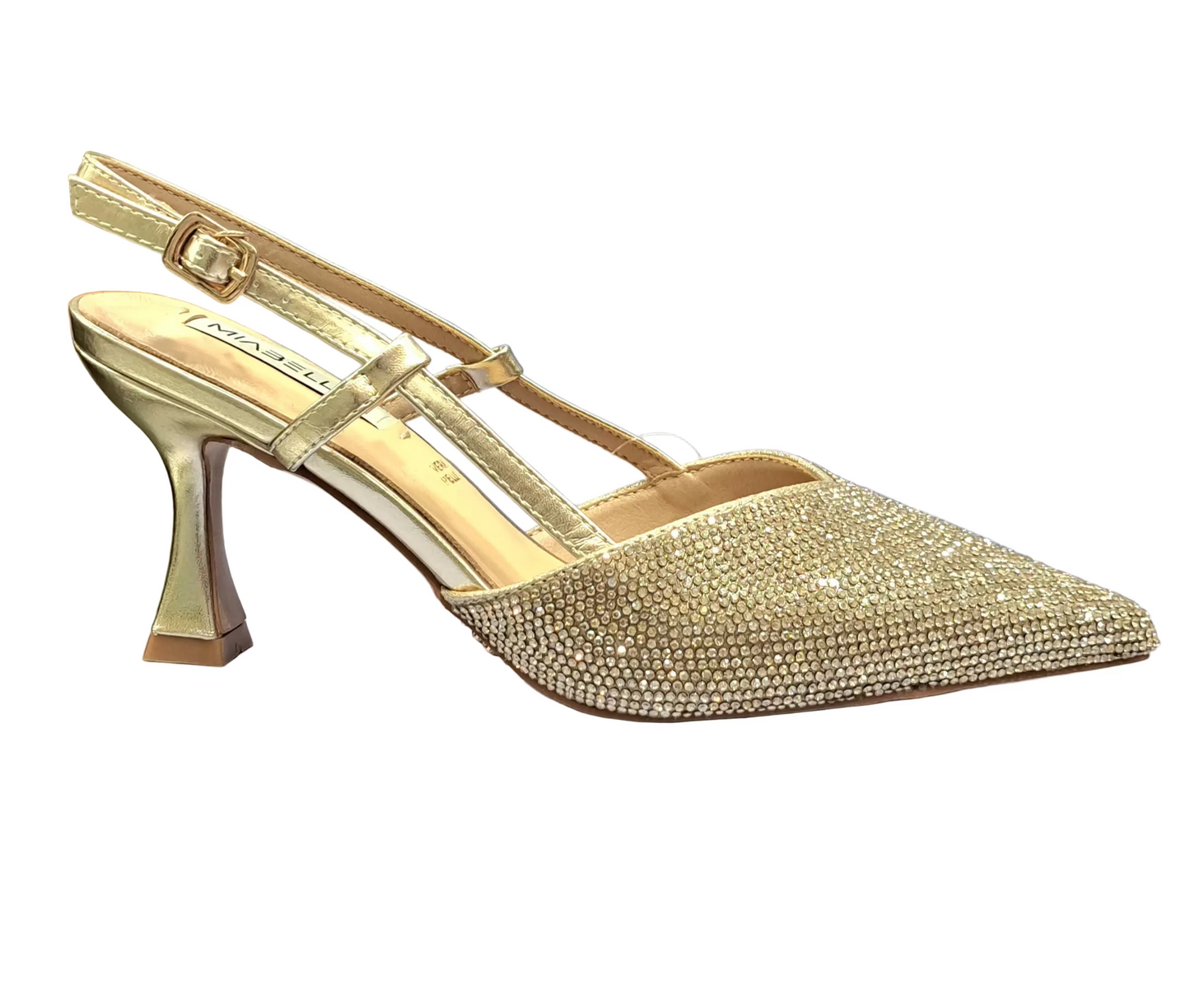 DECOLLETE' MIABELLE SLINGBACK MINI STRASS PLATINO