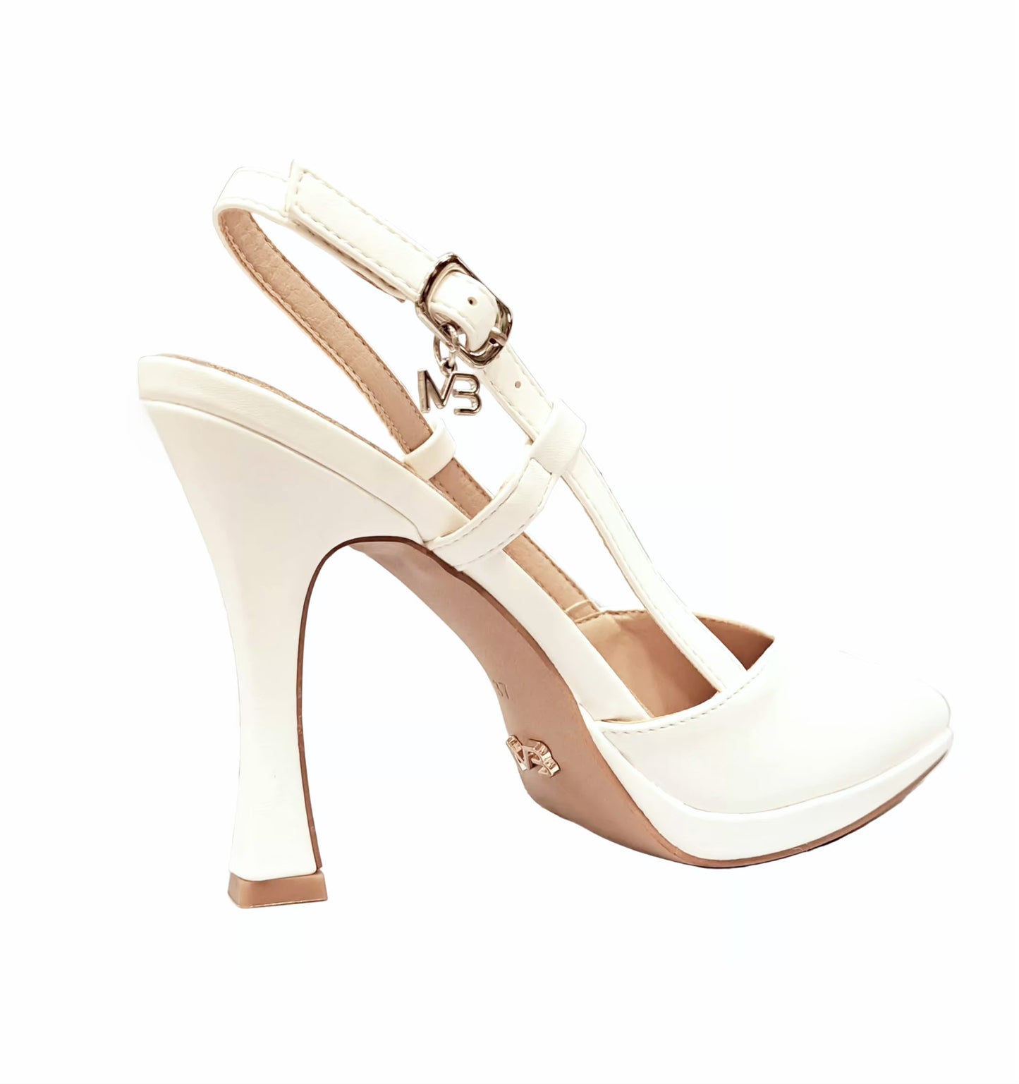 DECOLLETE' MIABELLE SLINGBACK PLATEAU BIANCO
