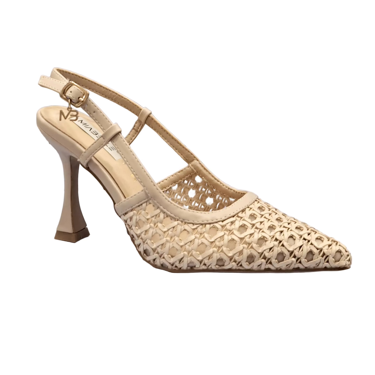 DECOLLETE' SLINGBACK MIABELLE RAFFIA NUDE