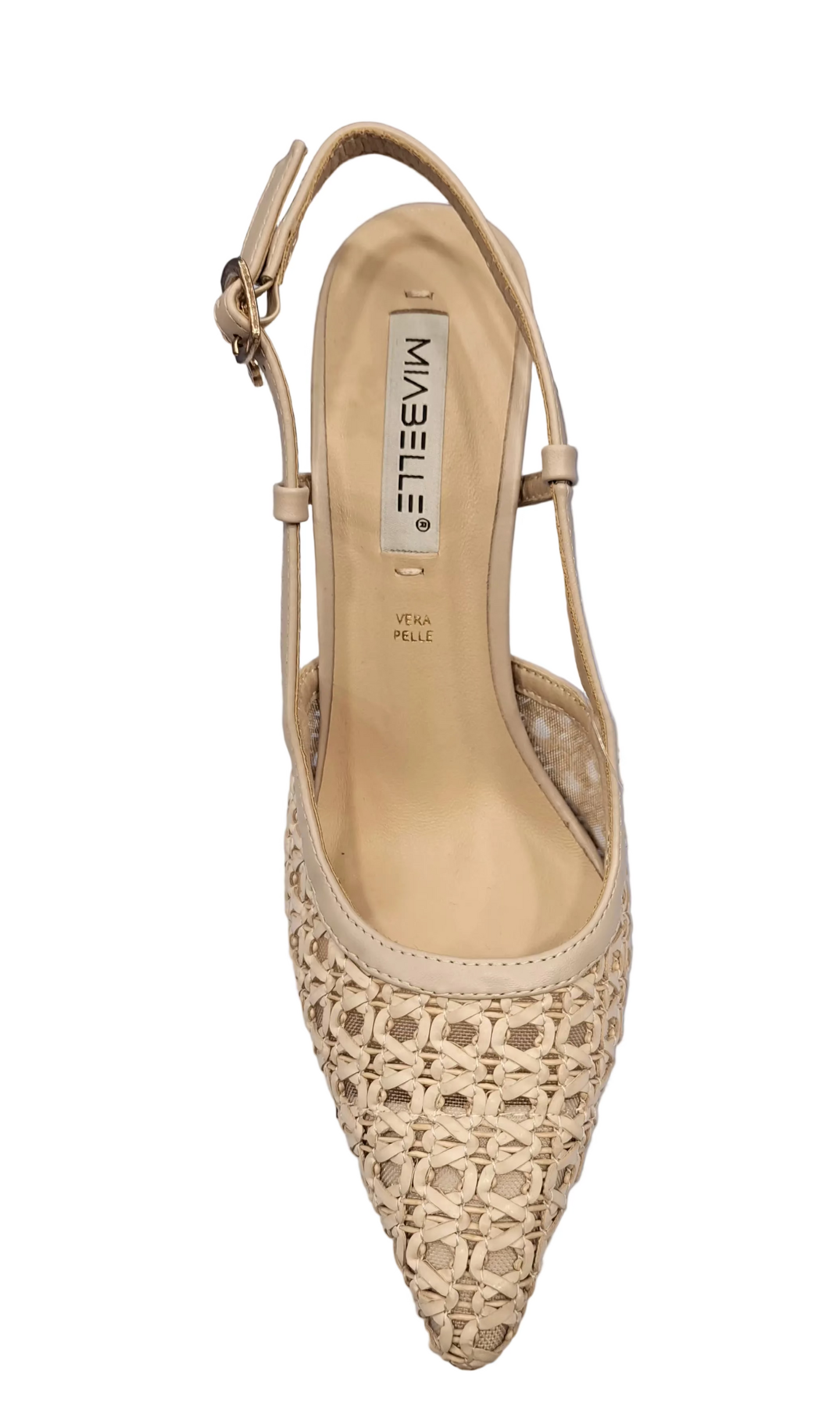 DECOLLETE' SLINGBACK MIABELLE RAFFIA NUDE