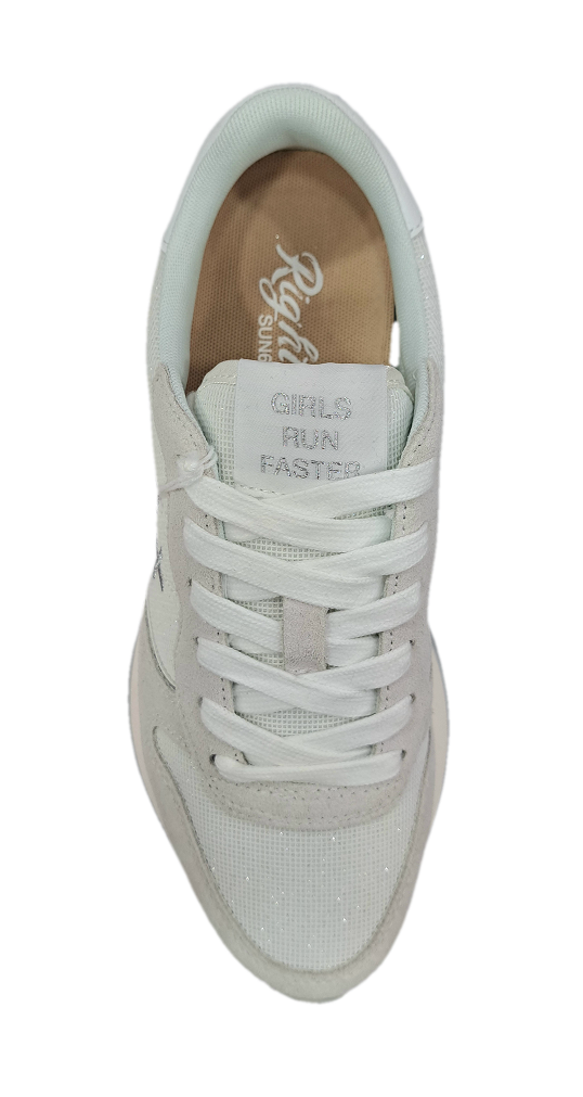 SNEAKERS ALLY GLITTER TEXTILE BIANCO
