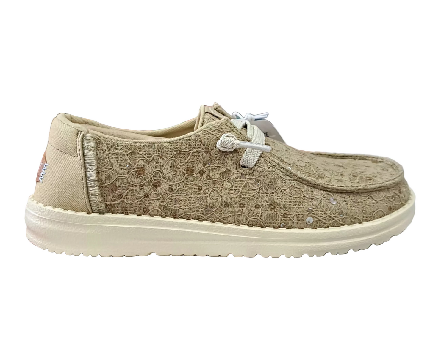 MOCASSINI WENDY SEQUIN LAKE HEYDUDE PIZZO OLIVE GREY