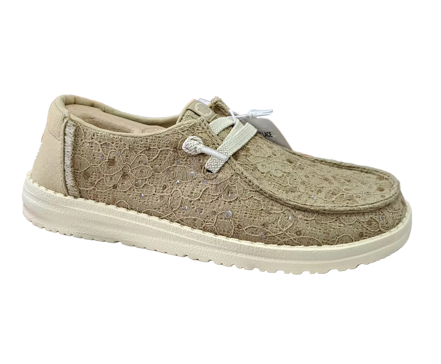 MOCASSINI WENDY SEQUIN LAKE HEYDUDE PIZZO OLIVE GREY