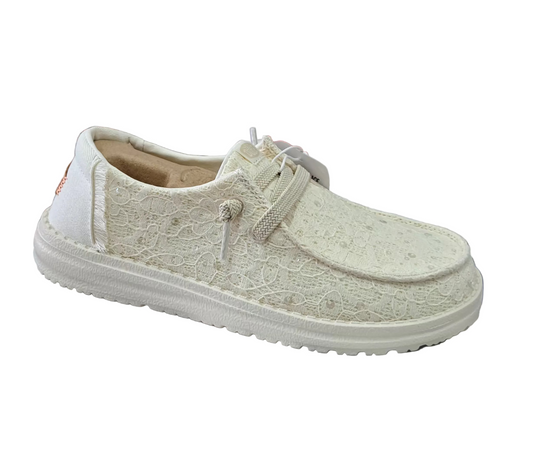 MOCASSINI WENDY SEQUIN LAKE HEYDUDE PIZZO IVORY