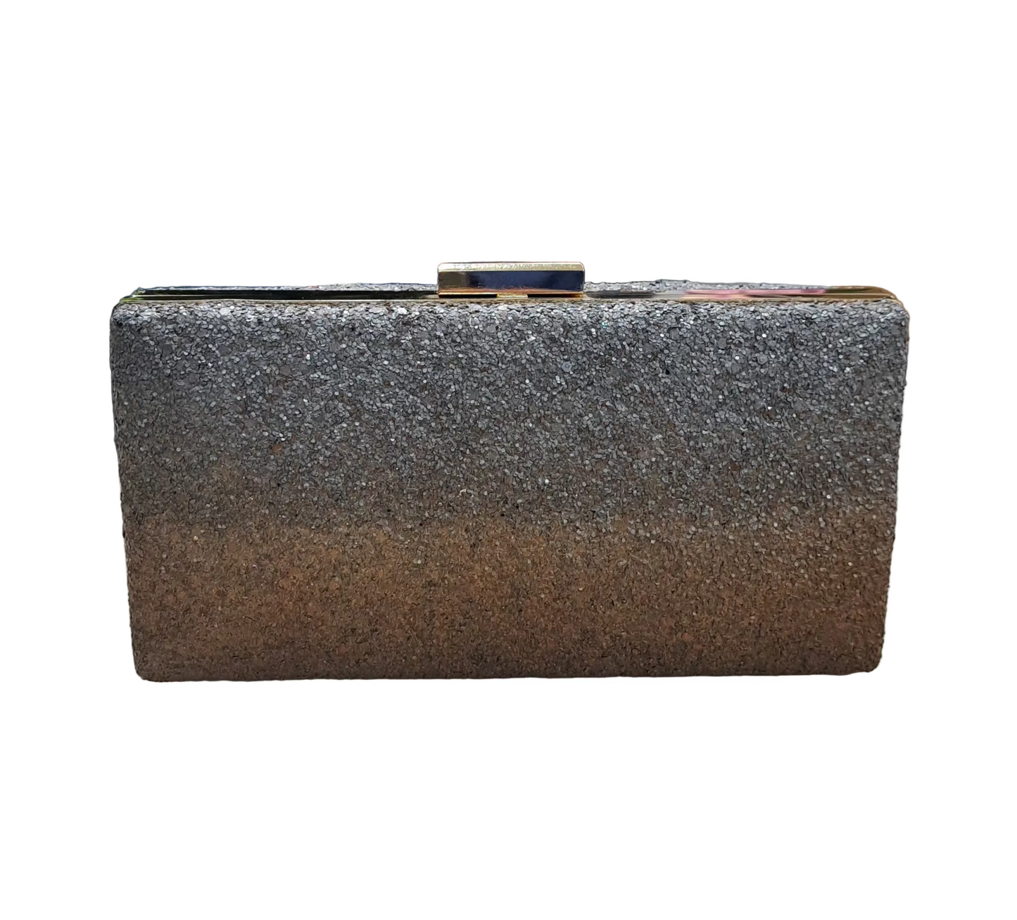 POCHETTE SABBIATA GLITTER PASSION SFUMATA ARGENTO BRONZO