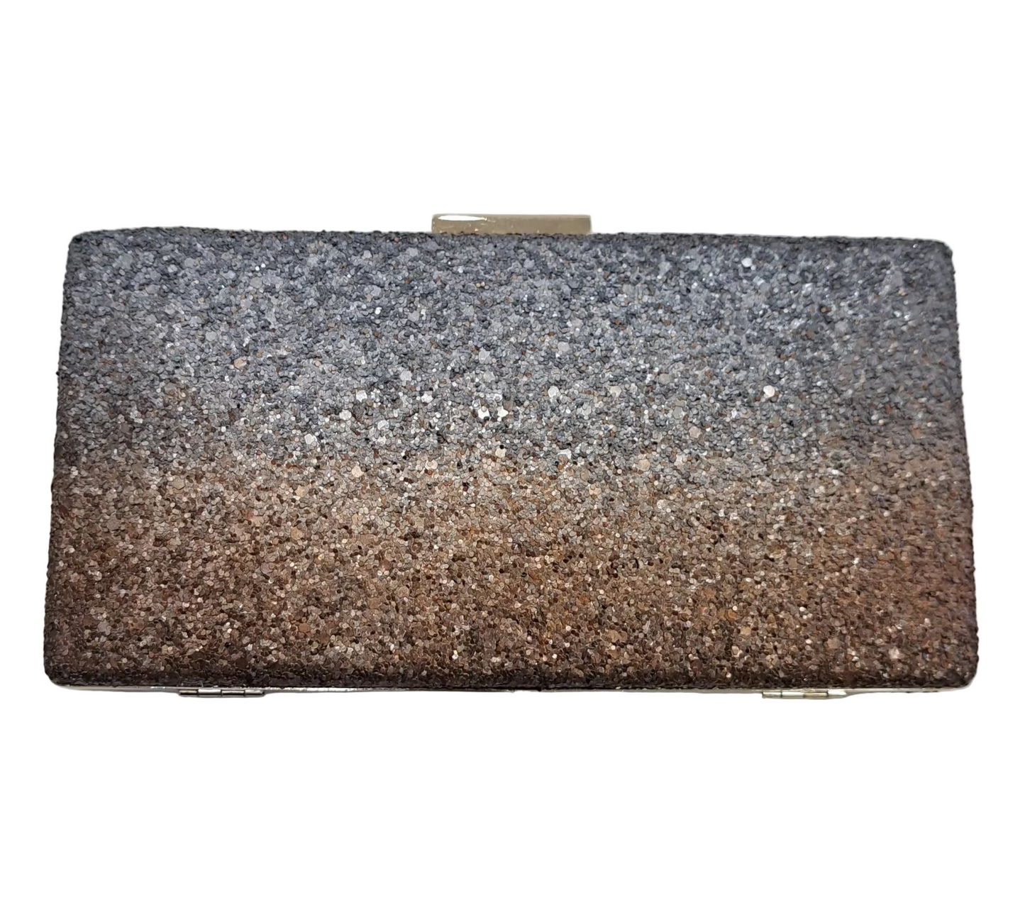 POCHETTE SABBIATA GLITTER PASSION SFUMATA ARGENTO BRONZO