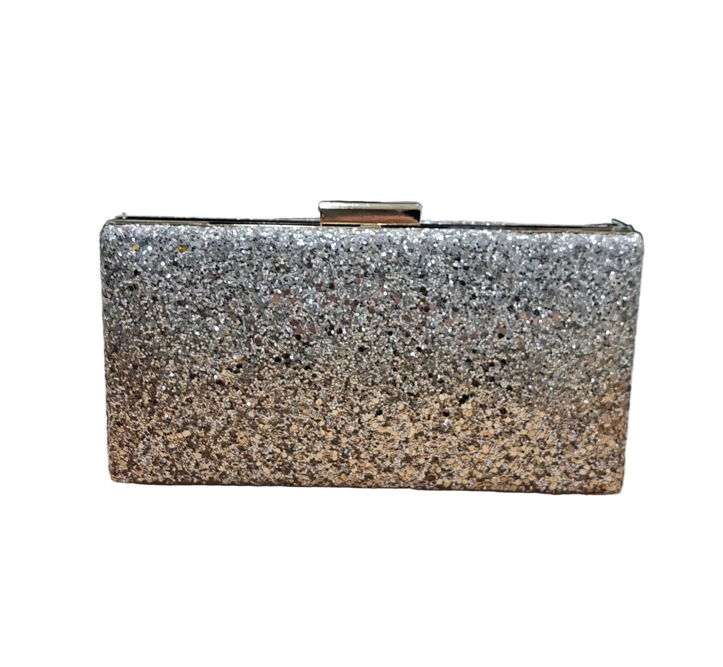 POCHETTE SABBIATA GLITTER PASSION SFUMATA ARGENTO RAME