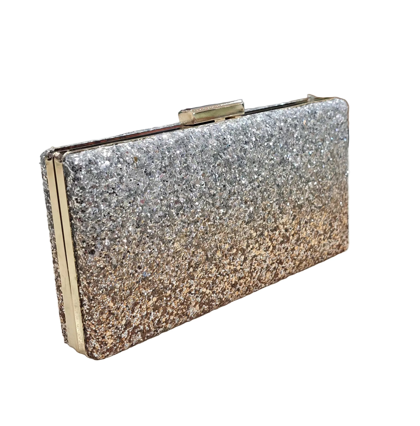 POCHETTE SABBIATA GLITTER PASSION SFUMATA ARGENTO RAME