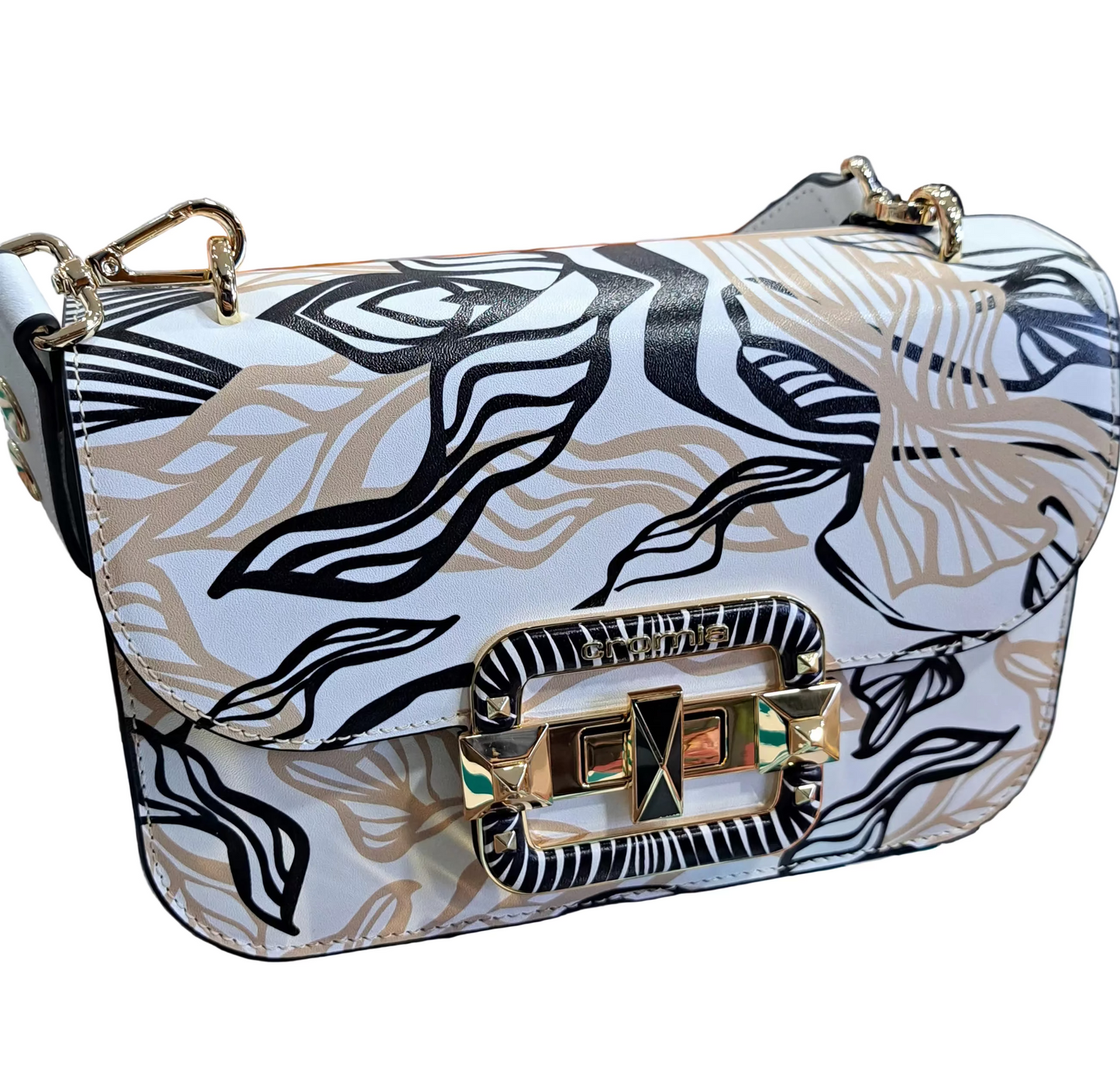 BORSE A SPALLA CROMIA BAG IT LEAF BIANCA PICCOLA