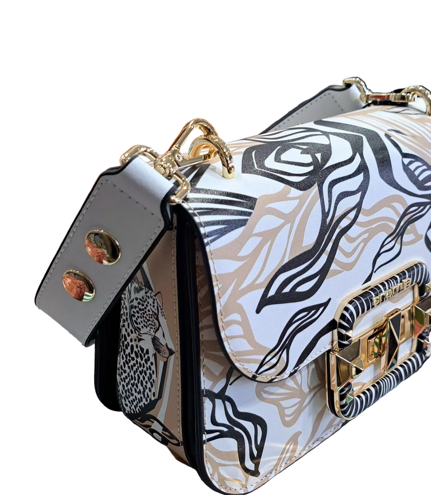BORSE A SPALLA CROMIA BAG IT LEAF BIANCA PICCOLA