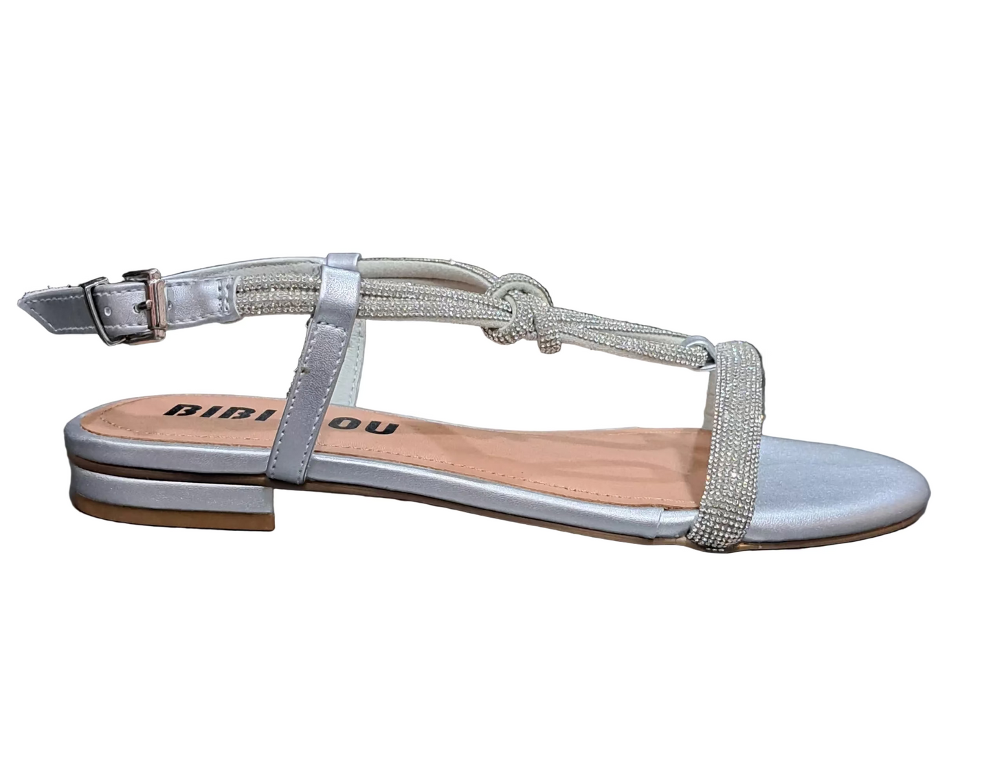 SANDALI FLAT BIBI LOU MYNA SILVER