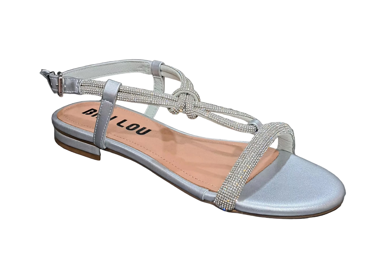 SANDALI FLAT BIBI LOU MYNA SILVER