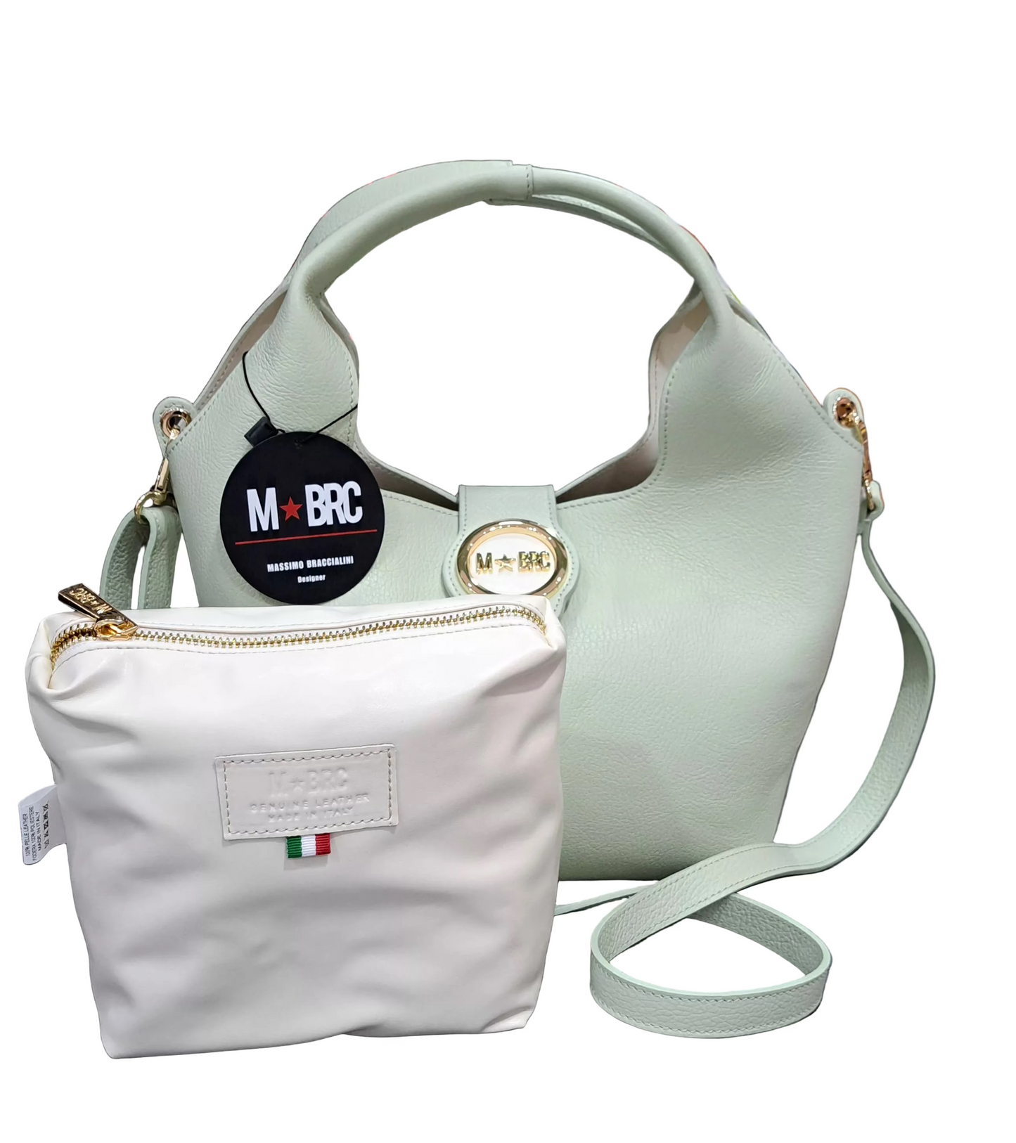BORSA A SPALLA DOUBLE M*BRC ACQUA