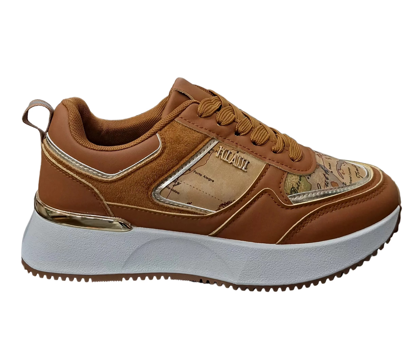 SNEAKERS ALVIERO MARTINI GEO DETTAGLI GOLD NATURAL