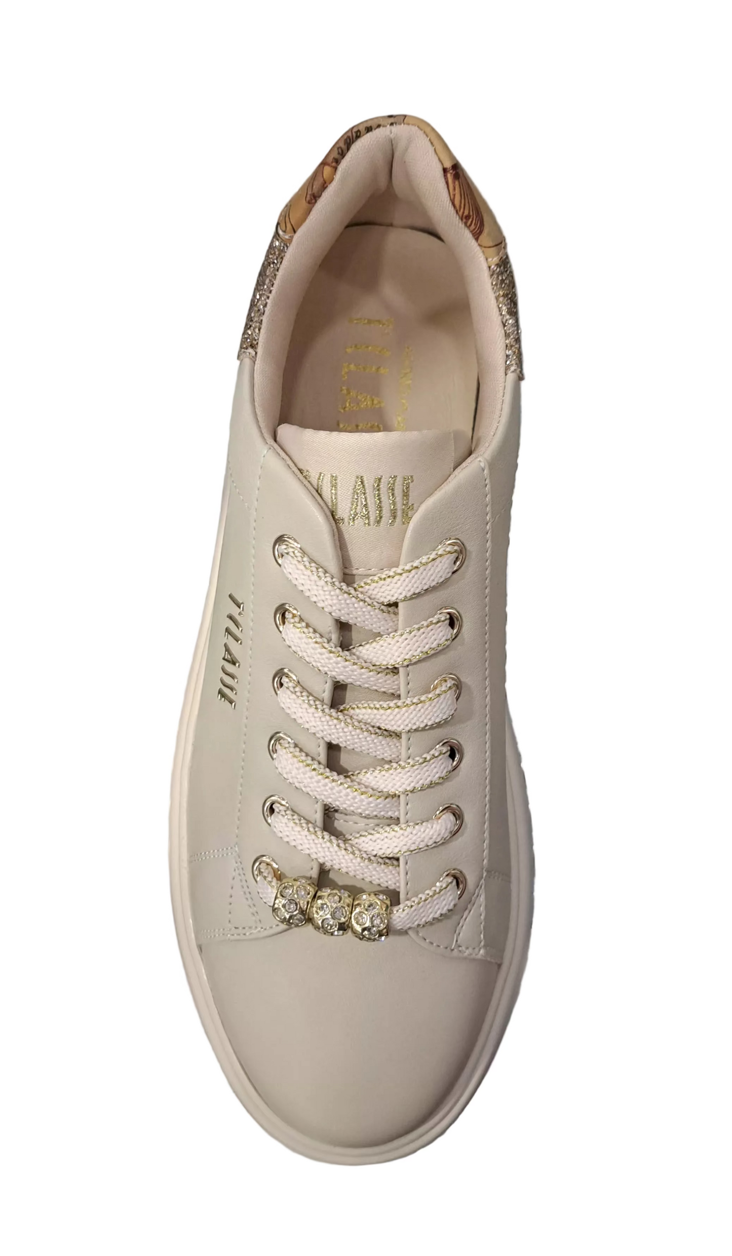 SNEAKERS ALVIERO MARTINI CHARMS STRASS CREAM