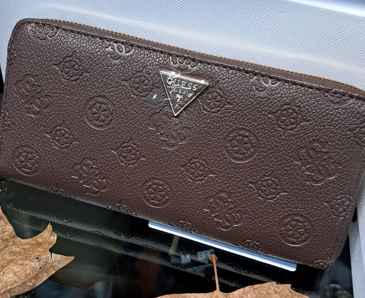 PORTAFOGLI BLAKE GUESS ALL LOGO BROWN