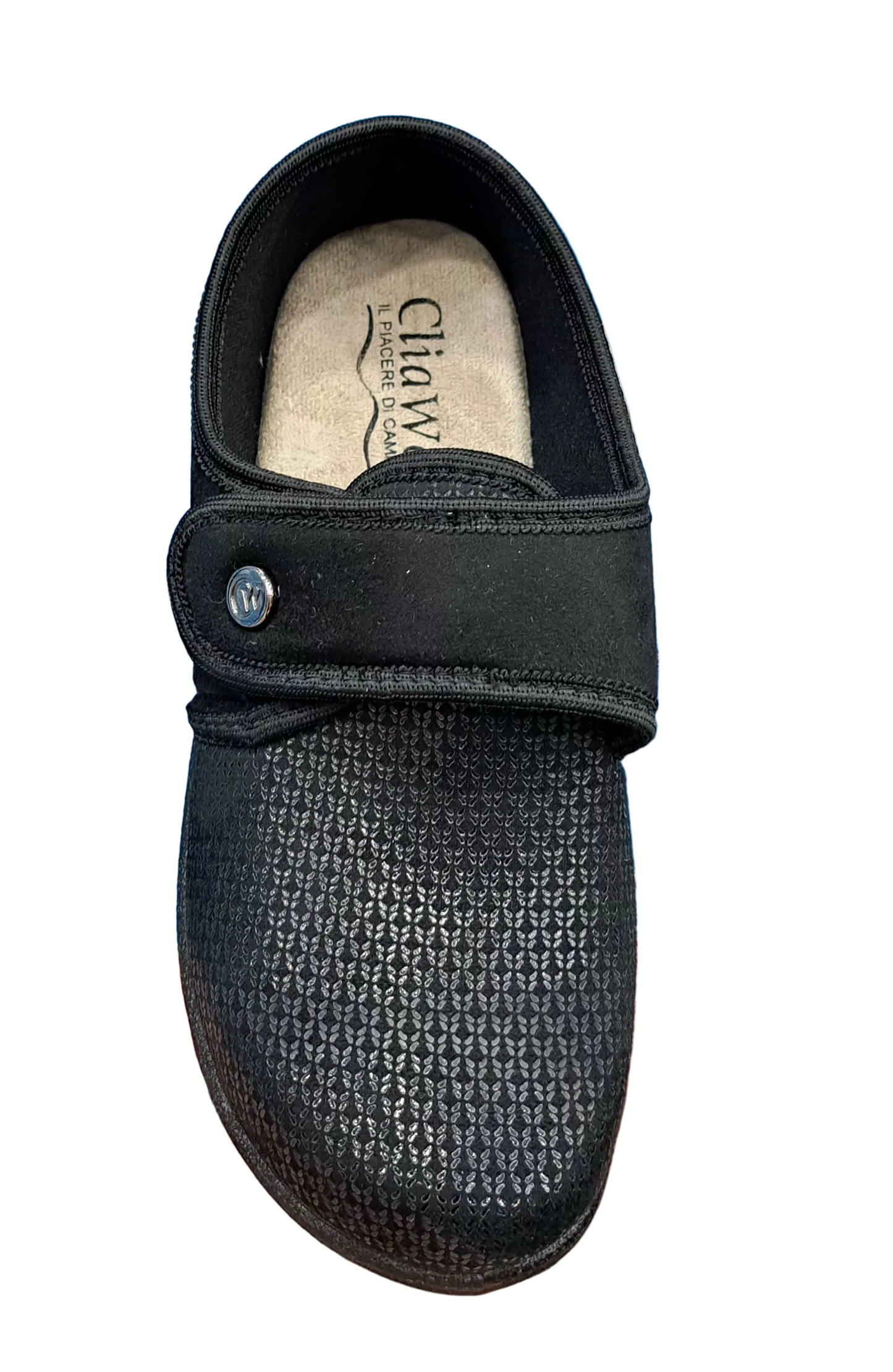 PANTOFOLE SCARPA TESSUTO CLIAWALK NERO
