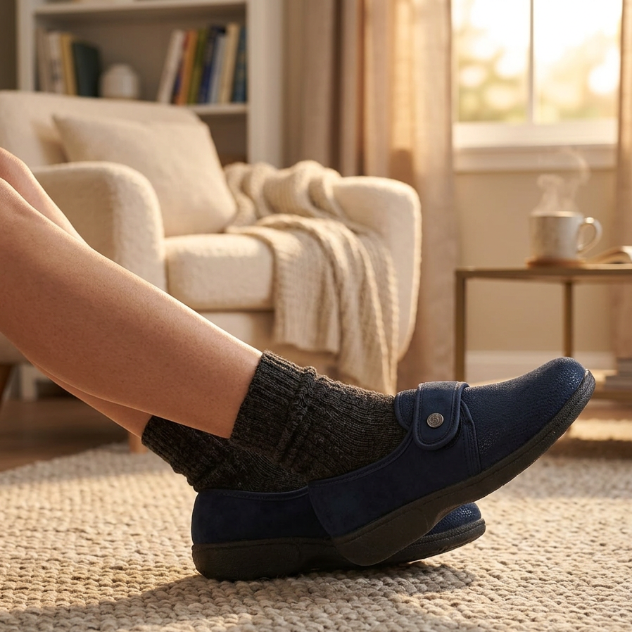 PANTOFOLE SCARPA TESSUTO CLIAWALK BLU