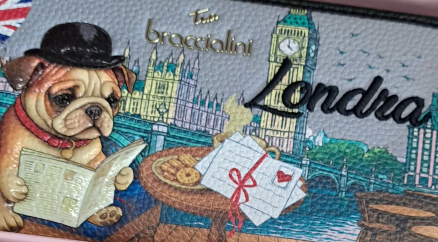 PORTAFOGLI CARTOLINE BRACCIALINI LONDRA