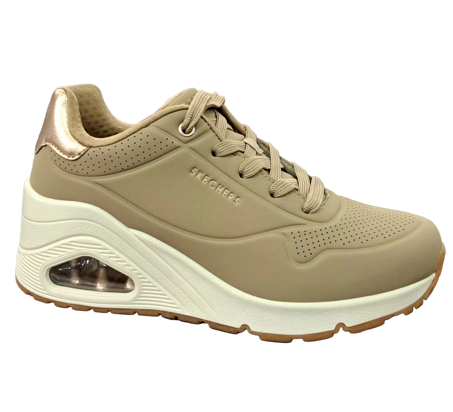 SNEAKERS UNO WEDGE HI STEPS SKECHERS TAN