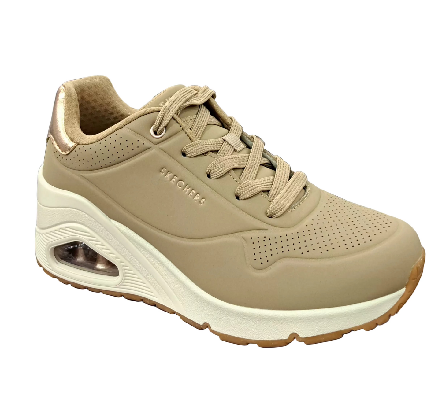 SNEAKERS UNO WEDGE HI STEPS SKECHERS TAN