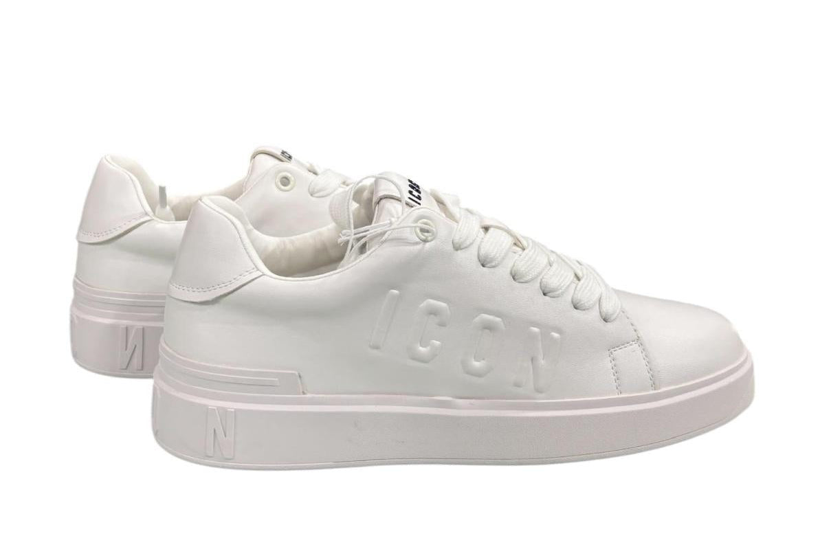 SNEAKERS LOGO RILIEVO ICON WHITE