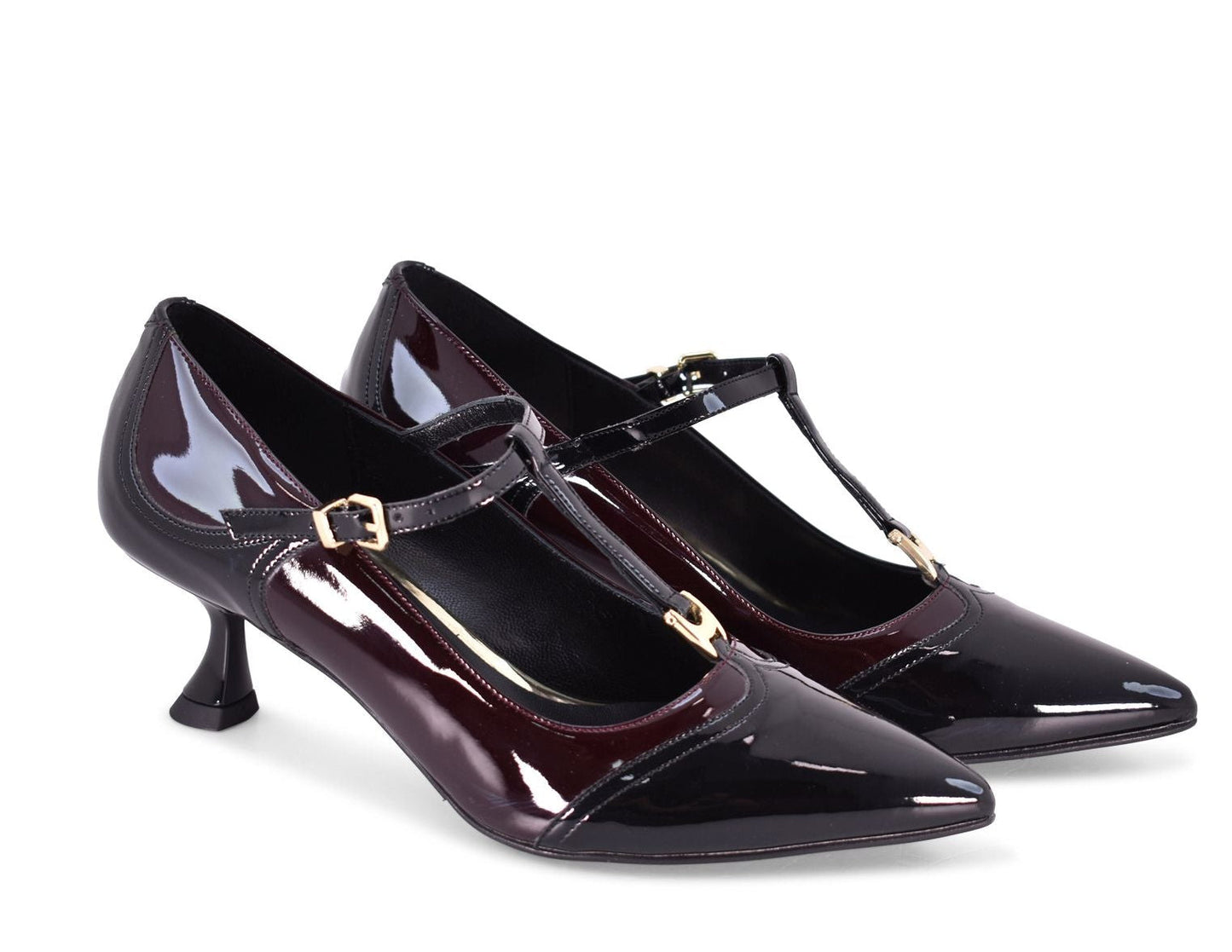 DECOLLETE VERNICE ALBANO BORDEAUX NERO