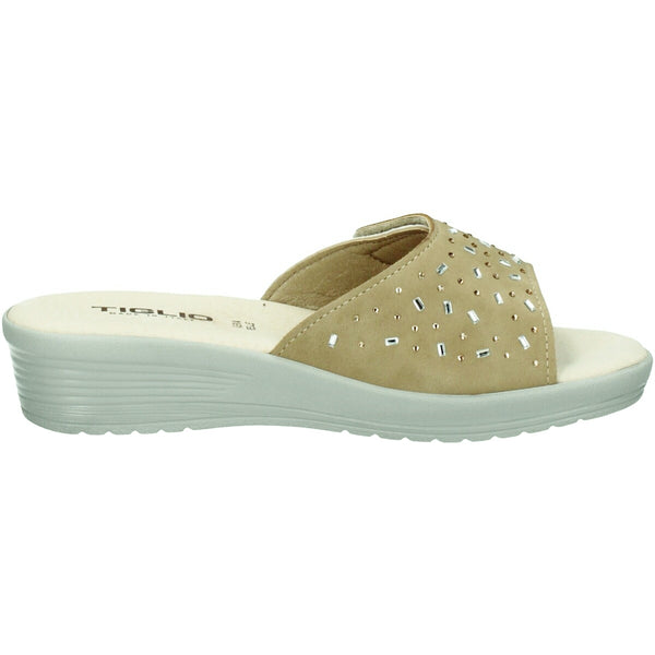 PANTOFOLE COMFORT STRASS BEIGE