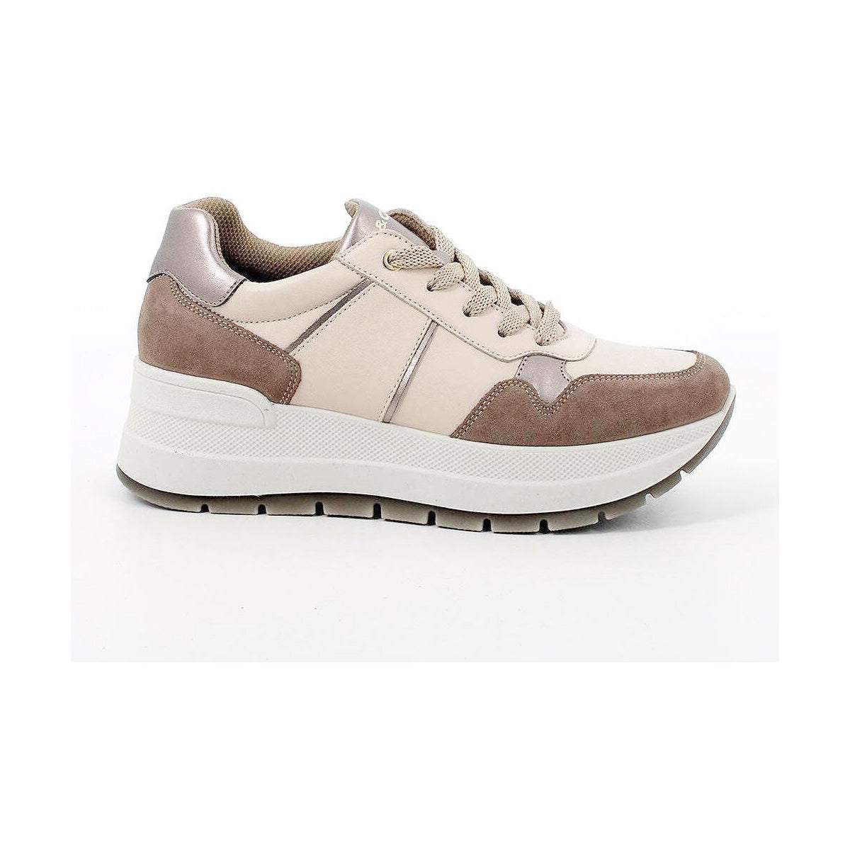 SNEAKERS IGI&CO CAMOSCIO E PELLE BEIGE