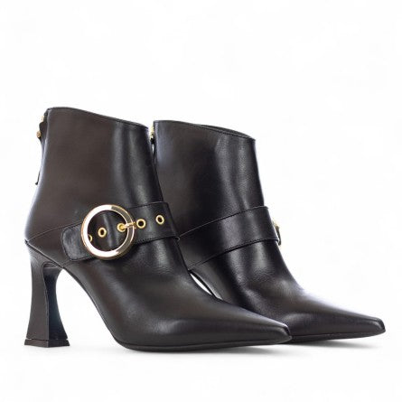 STIVALETTI NERI ALBANO MAXI FIBBIA