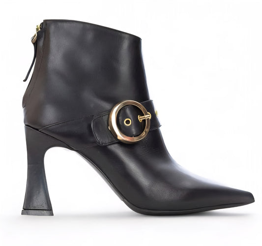 STIVALETTI NERI ALBANO MAXI FIBBIA