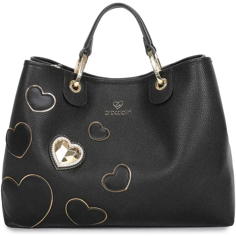 BORSE A MANO BETH PATCH BRACCIALINI NERA GRANDE