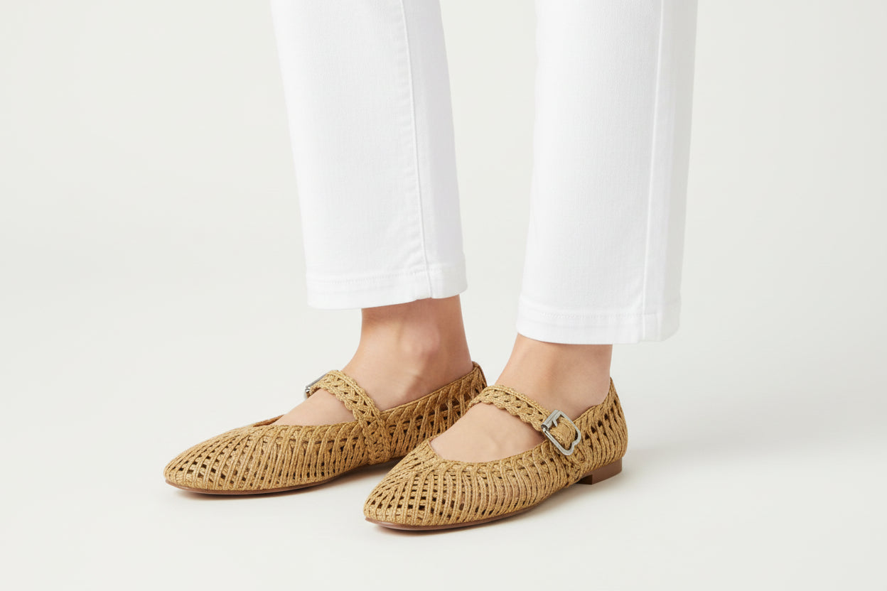 BALLERINE HAZEL BIBI LOU INTRECCIATO NATURAL