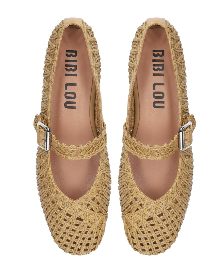 BALLERINE HAZEL BIBI LOU INTRECCIATO NATURAL
