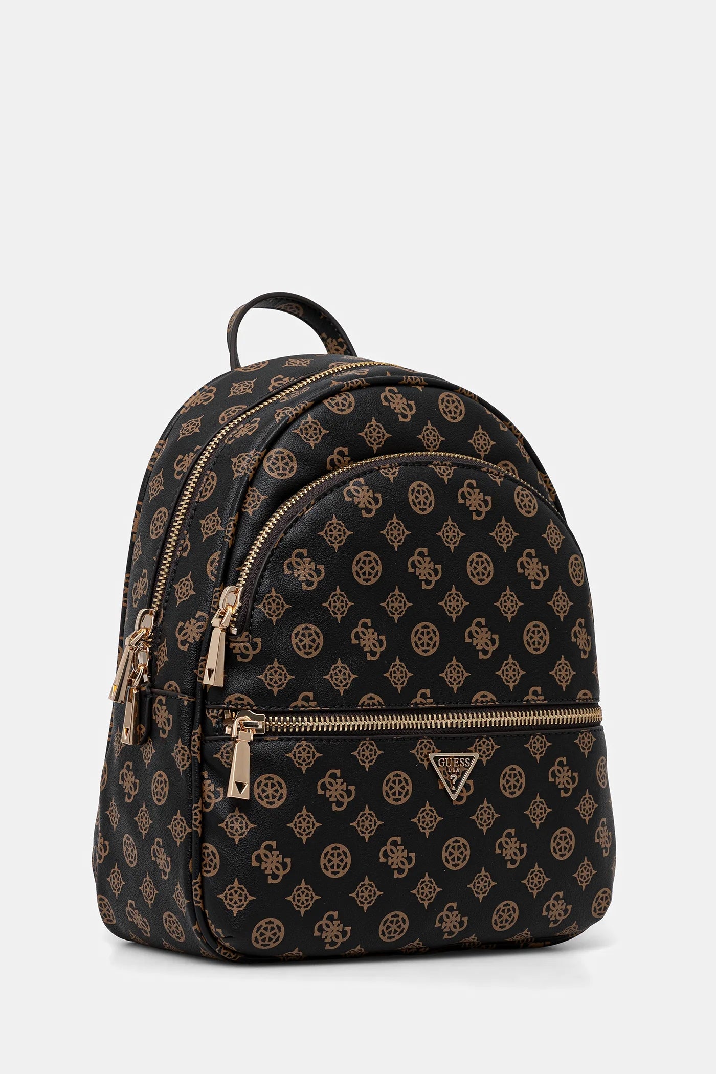 ZAINI MANHATTAN II GUESS LOGO ALL OVER MOCHA