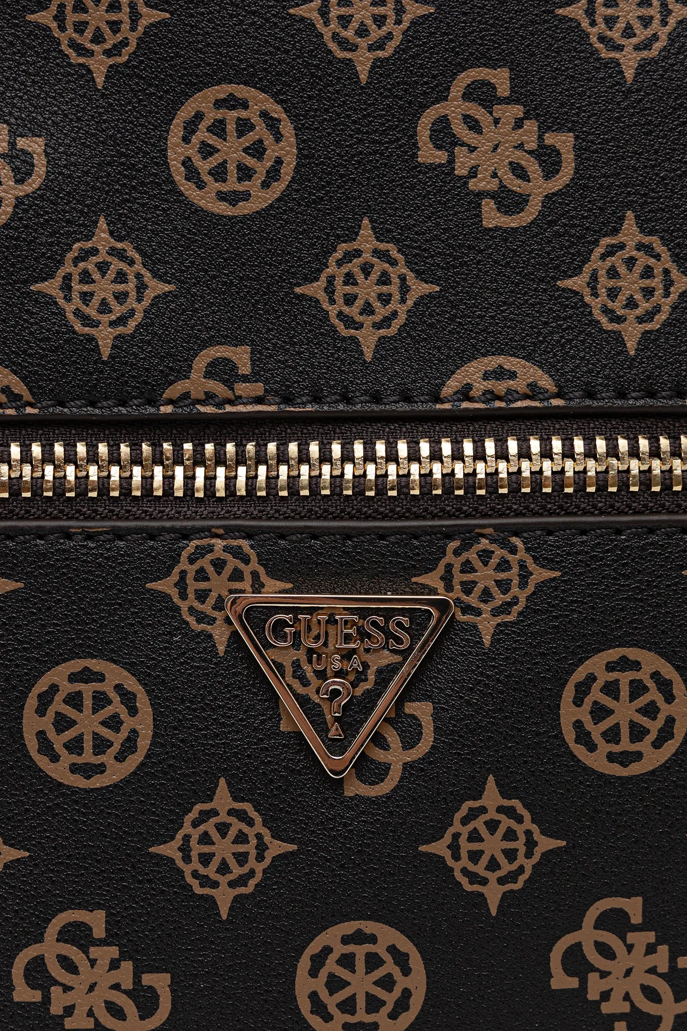 ZAINI MANHATTAN II GUESS LOGO ALL OVER MOCHA