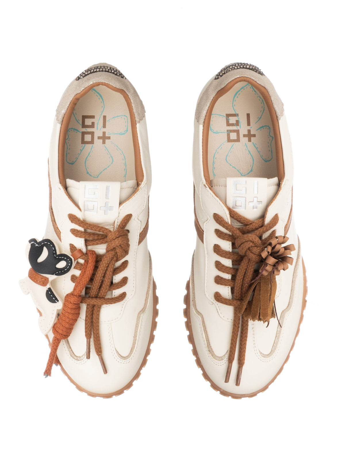 SNEAKERS PELLE GIO+ LATTE CHARMS CAGNOLINO