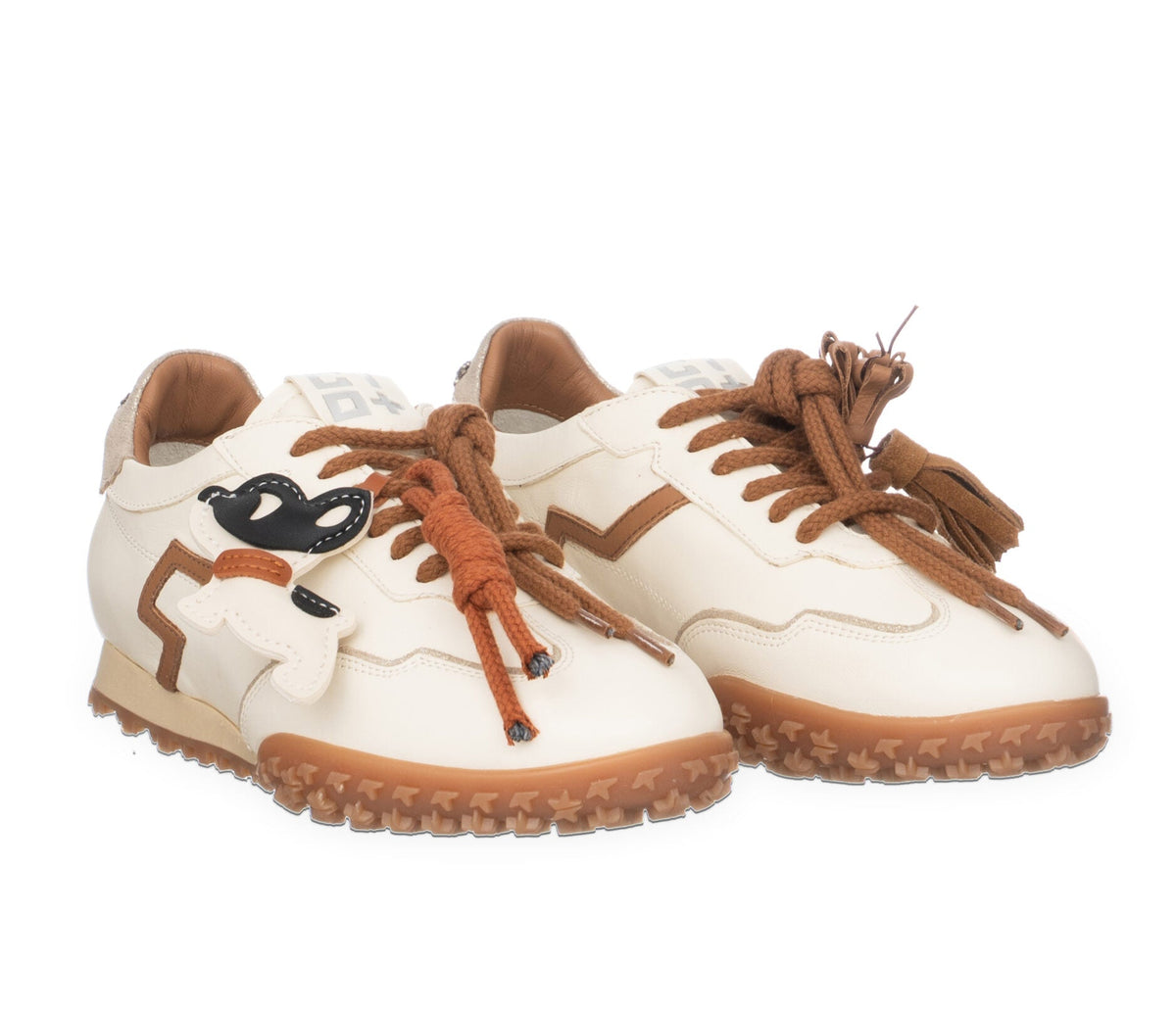 SNEAKERS PELLE GIO+ LATTE CHARMS CAGNOLINO
