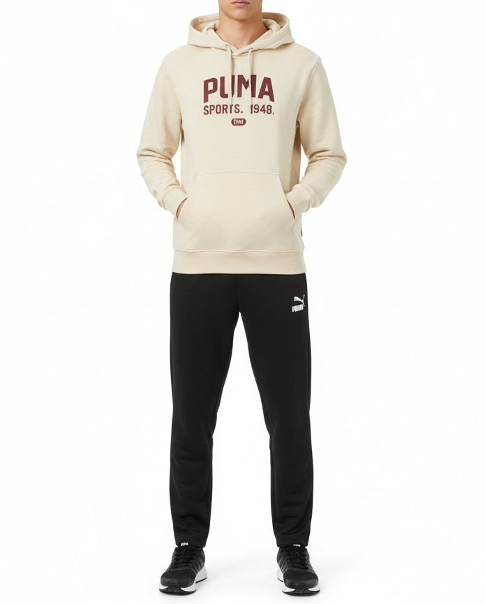 TUTE FELPA CAPPUCCIO PANTALONE GRAPHIC HOODED SUIT FL PUMA CREMA