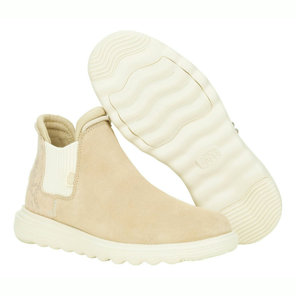 STIVALETTI BRANSON W SUEDE NOVELTY HEY DUDE BEIGE CHIARO