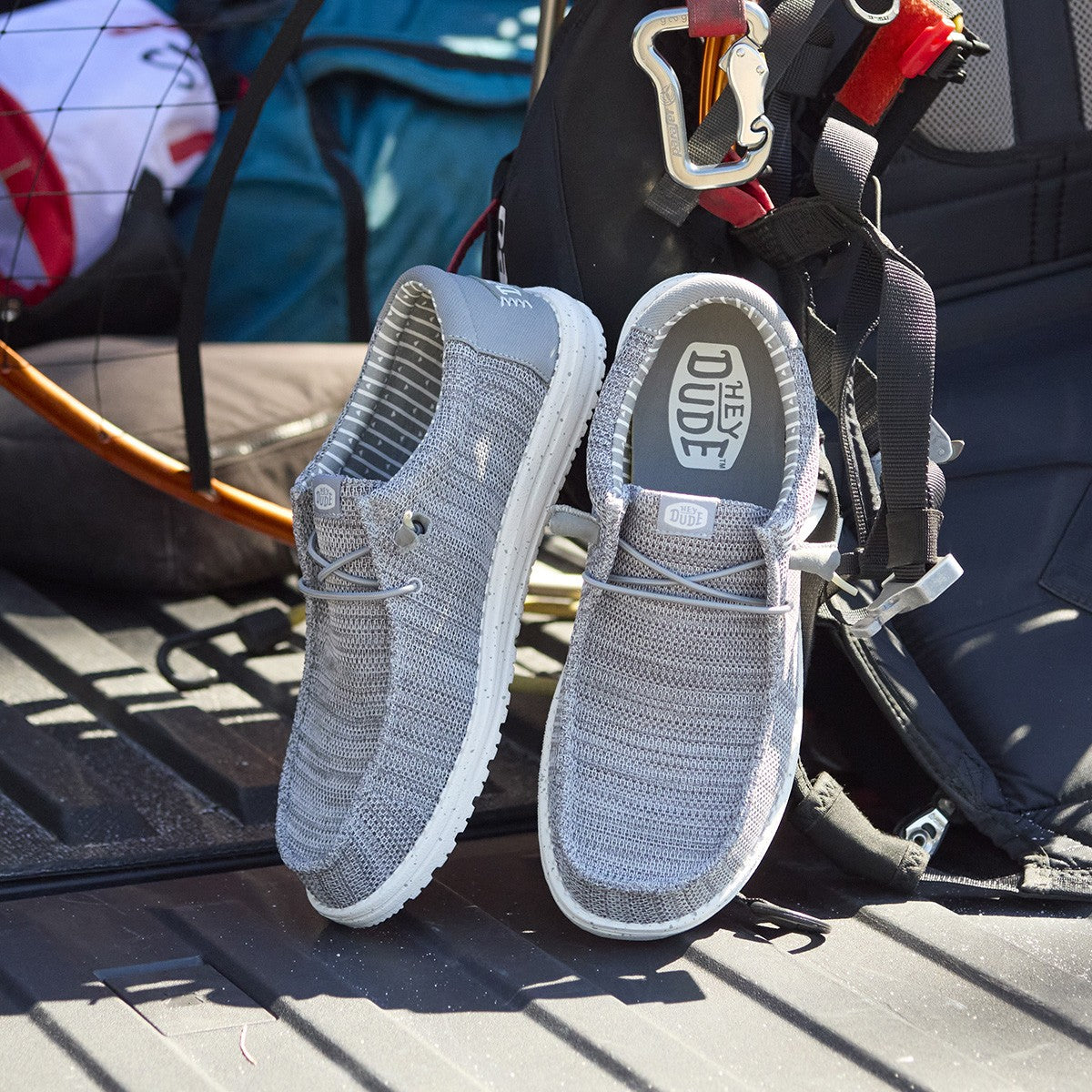 MOCASSINI WALLY STRETCH SOX HEY DUDE GREY