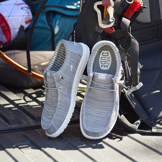 MOCASSINI WALLY STRETCH SOX HEY DUDE GREY